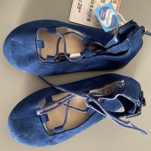 NWT Zara kids blue suede shoes size EU 22 / US 6